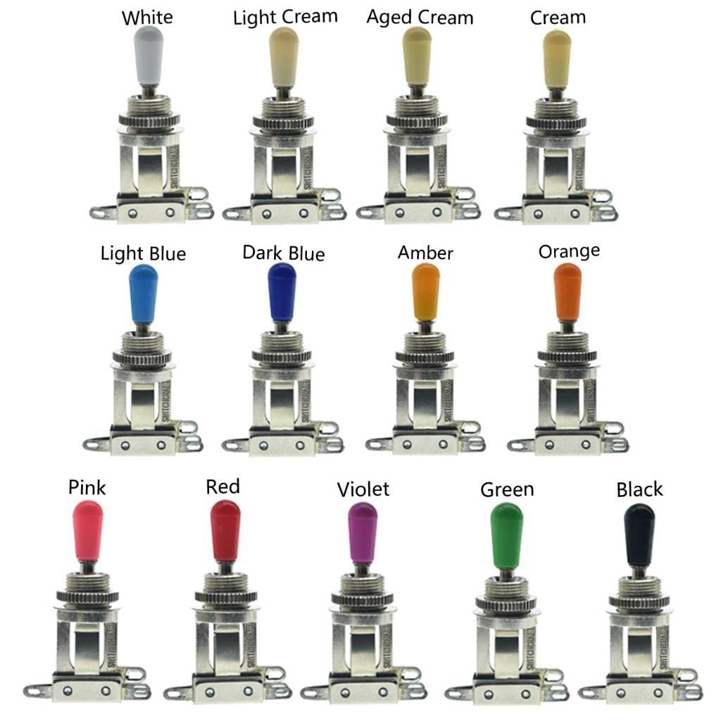 KAISH 10pcs American Thread 3 Way Toggle Switch Tip Switch Cap Knob for USA Les Paul Pickup Selector Switch/Switchcraft Switch W